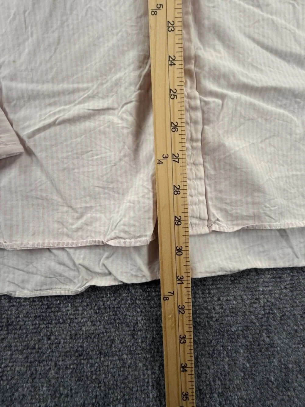 Thomas Pink Mens 15.5 34 Pink Striped Long Sleeve Button Up French Cuff